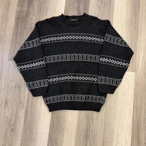 Vintage David Taylor black and grey sweater Size S #knitwear #winterwear